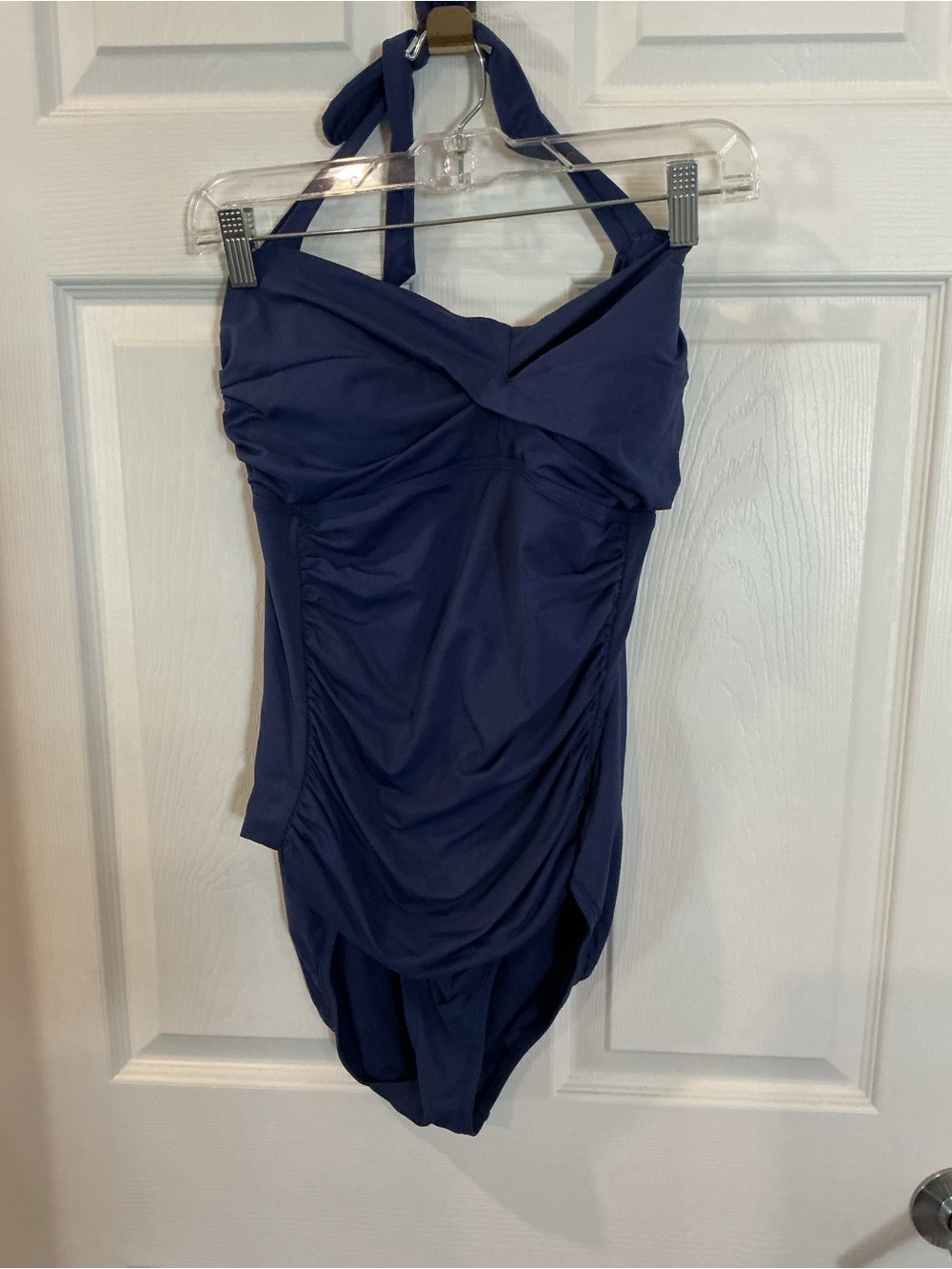 Classic Navy Halter ladies  One-Piece Swimsuit
